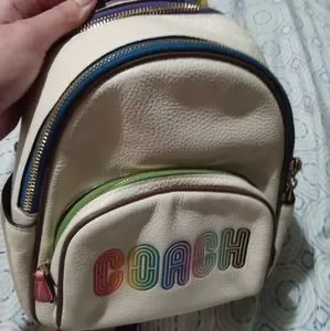 Cream and rainbow Coach bag purse backpack Coach | Bags | Cream And Rainbow Coach Bag Purse Backpack  main image 3